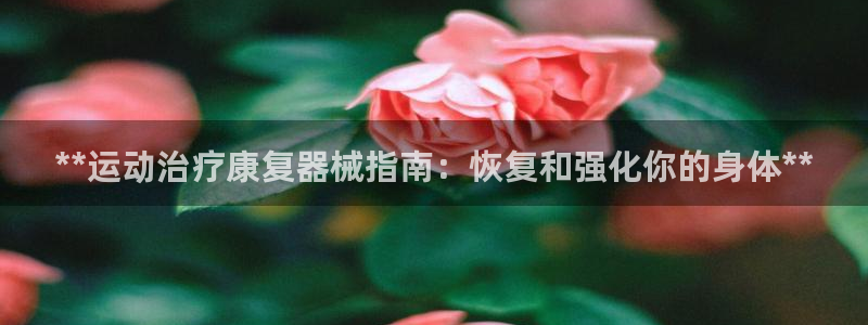尊龙凯时-人生就是博中国官网：**运动治疗康复器械指
