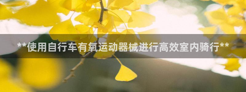 尊龙官网免费下载安卓：**使用自行车有氧运动器械进行