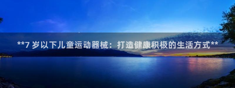 尊龙凯时请求参数不符合：**7 岁以下儿童运动器械：